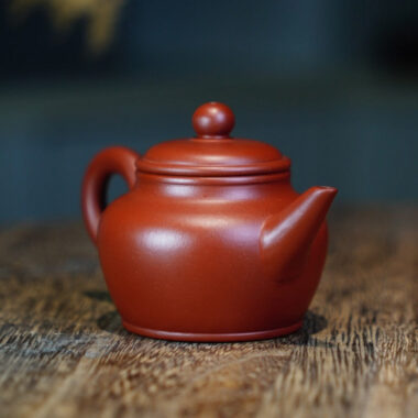 Full Handmade Yixing Zisha Teapot [Man Sheng Shui Ping Pot] (Dahongpao – 90ml)