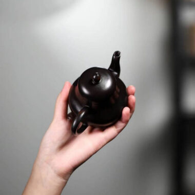 Yixing Zisha Teapot [Si Ting] (Dahongpao Ashed Black – 170ml)
