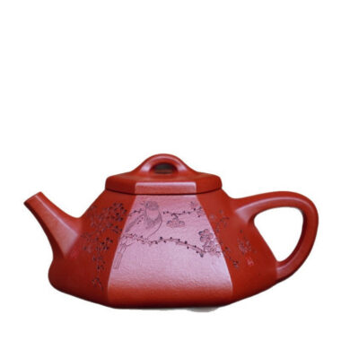 Full Handmade Yixing Zisha Teapot [Liufang Shi Piao Pot] (Zhu Ni – 120ml)