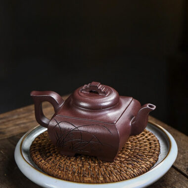 Full Handmade Yixing Zisha Teapot [Sifang Chang Le] (Zi Ni – 300ml)