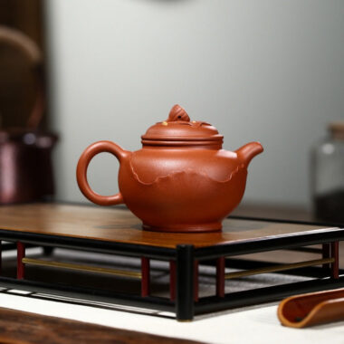 Yixing Zisha Teapot [Lotus Duo Zhi] (Hong Jiang Po Ni – 250ml)