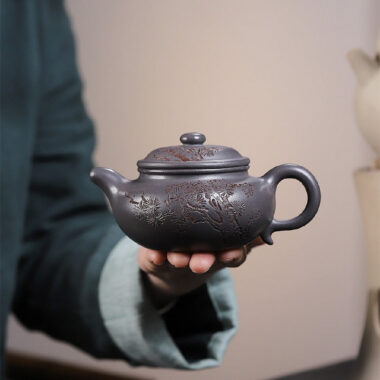 Yixing Zisha Teapot [Songzhi Fanggu] (Ting Qing Ni – 250ml)