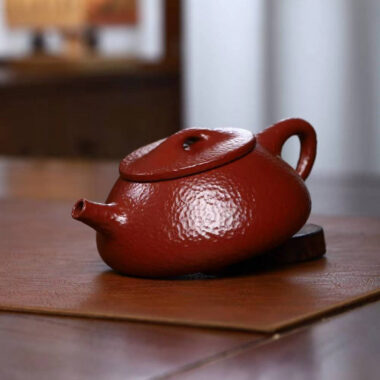 Full Handmade Yixing Zisha Teapot [Jingzhou Shi Piao Pot] (Dahongpao – 220ml)