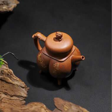 Full Handmade Yixing Zisha Teapot [Shenzhou Fuding] (Jin Jiang Po Ni – 320ml)