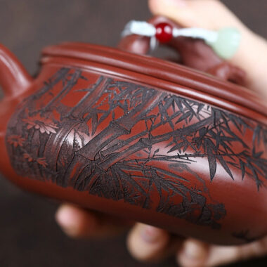 Yixing Zisha Teapot [Red Plum] (Long Xue Sha – 360ml)