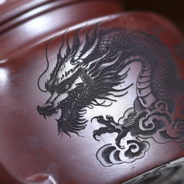 Yixing Zisha Teapot [Dragon Dezhong] (Zi Zhu Ni – 480ml)