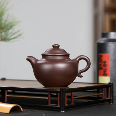 Full Handmade Yixing Zisha Teapot [Lotus Seed Pot] (Zi Ni – 350ml)