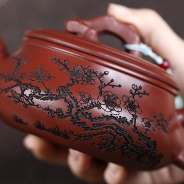Yixing Zisha Teapot [Red Plum] (Long Xue Sha – 360ml)