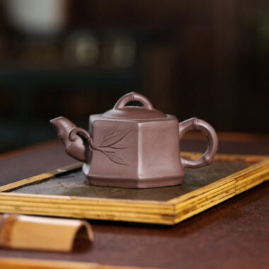 Yixing Zisha Teapot [Liufang Bamboo] (Zi Ni – 170ml)
