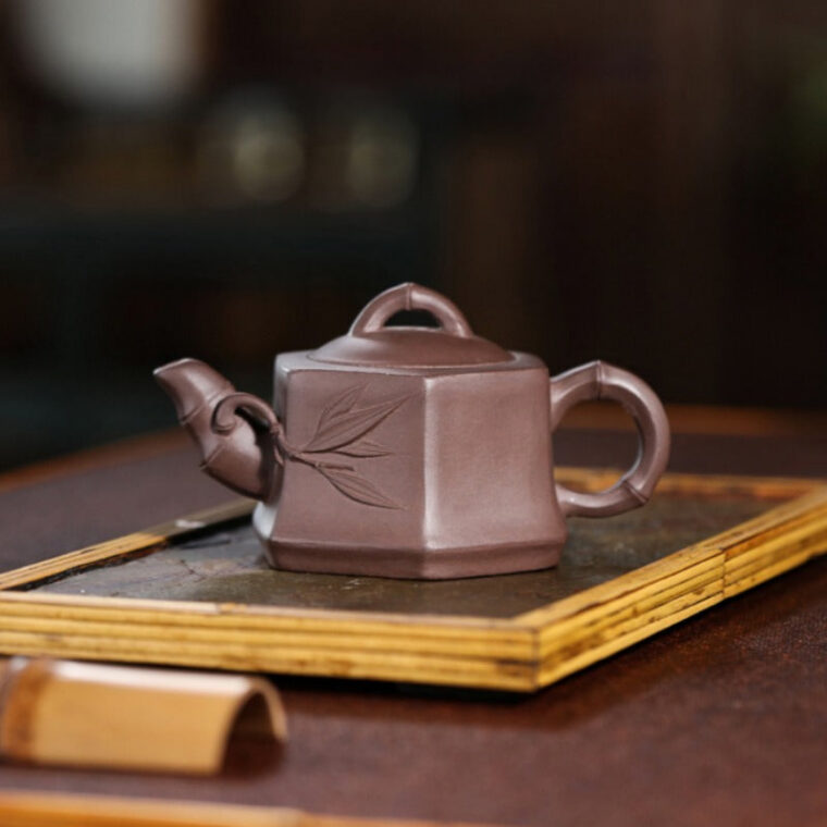 Yixing Zisha Teapot [Liufang Bamboo] (Zi Ni – 170ml)