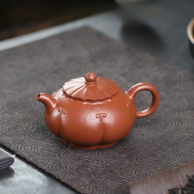 Full Handmade Yixing Zisha Teapot [Jinxiu Xishi] (Zhu Sha Zhu Ni – 150ml)