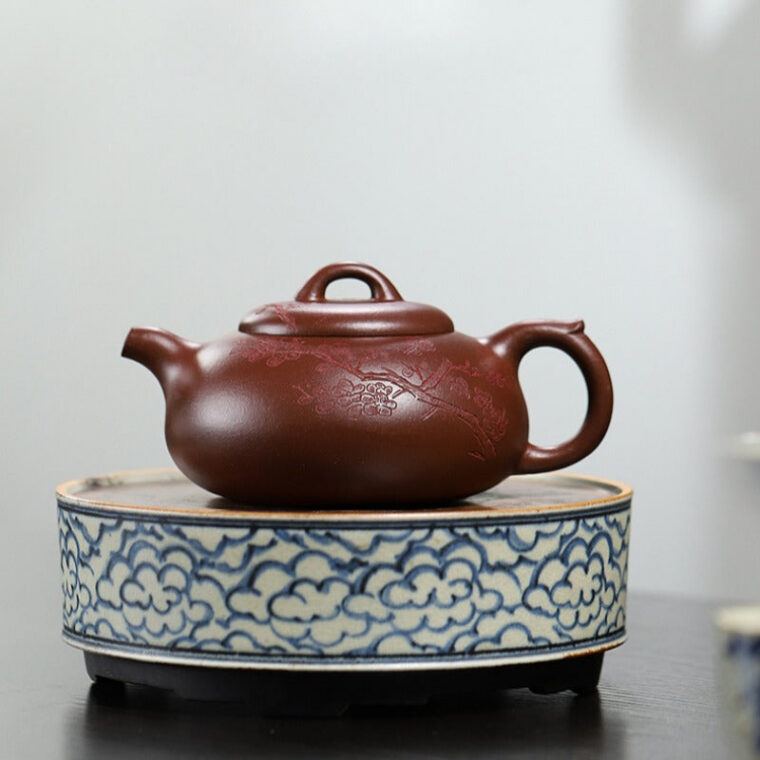 Yixing Zisha Teapot [Han Xiang] (Di Cao Qing – 330ml)