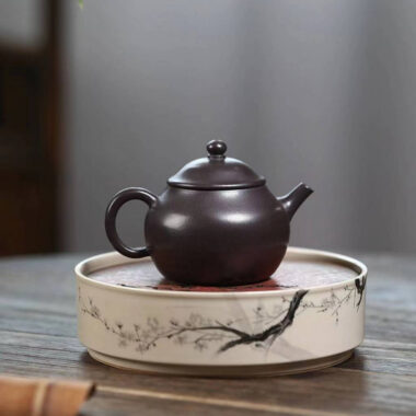 Yixing Zisha Teapot [Straw Hat Pot] (Tian Qing Ni – 150ml)
