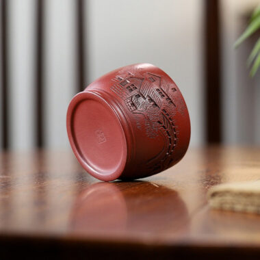 Handmade Yixing Zisha Master Tea Cup [Jiangnan River Town]  (Zi Ni – 170ml)