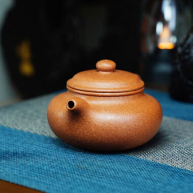 Full Handmade Yixing Zisha Teapot [Fanggu Pot] (Jiang Po Ni – 180ml)