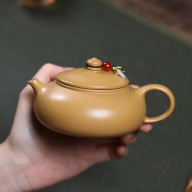 Yixing Zisha Teapot [Han Jiang] (Huangjin Duan Ni – 170ml)