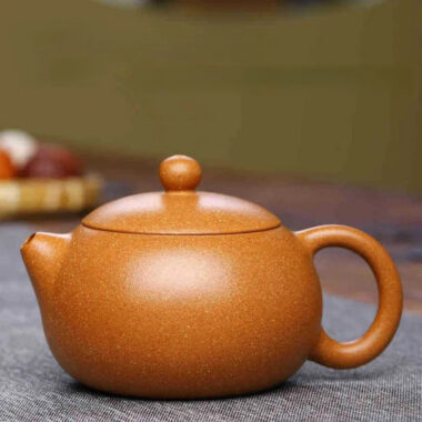 Full Handmade Yixing Zisha Teapot [Xishi Pot] (Jiang Po Ni – 220ml)