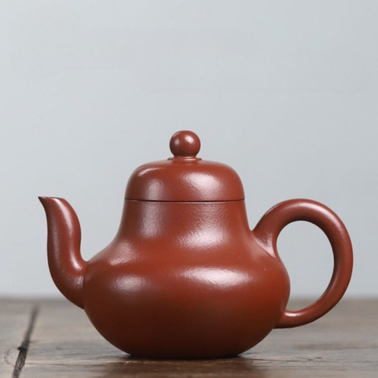 Full Handmade Yixing Zisha Teapot [Si Ting Pot] (Dahongpao – 115ml)