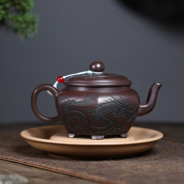 Yixing Zisha Teapot [Dragon Liufang] (Gu Tong Wu Ni – 330ml)