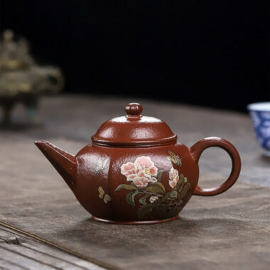 Full Handmade Yixing Zisha Teapot [Hua Ban Cha Xiang] (Hong Jiang Po Ni – 240ml)