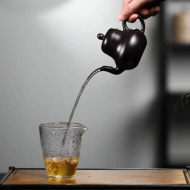 Yixing Zisha Teapot [Si Ting] (Dahongpao Ashed Black – 170ml)