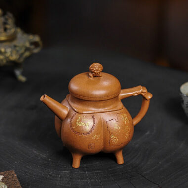 Full Handmade Yixing Zisha Teapot [Shenzhou Fuding] (Jin Jiang Po Ni – 320ml)