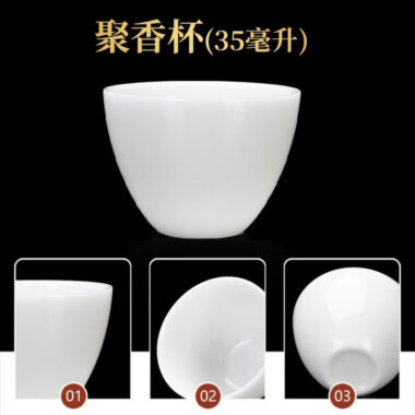 Ice Jade White Porcelain Small Tea Cup 30-50ml