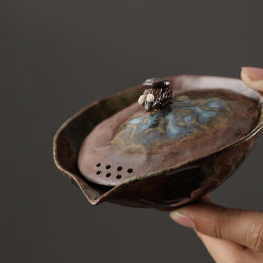 Kiln Change Firewood Firing [Yan Kuang] Hand-Grab Pot / Tea Tray Set