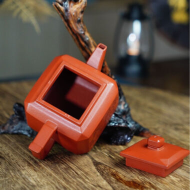 Full Handmade Yixing Zisha Teapot [Sifang Pot] (Zhu Ni – 260ml)