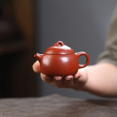 Yixing Zisha Teapot [Mini Qin Quan] (Wrinkled Skin Zhu Ni – 50ml)