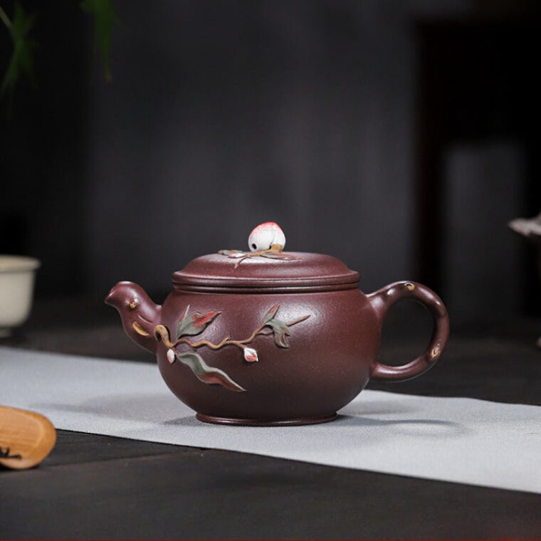 Full Handmade Yixing Zisha Teapot [Lucky & Healthy] (Zi Ni – 260ml)