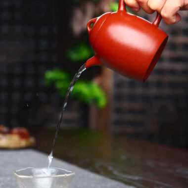 Full Handmade Yixing Zisha Teapot [Qin Quan Pot] (Dahongpao – 180ml)