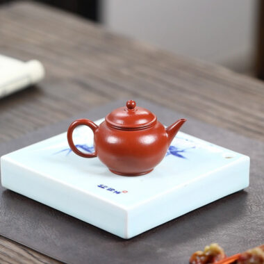 Yixing Zisha Teapot [Mini Shui Ping] (Wrinkled Skin Zhu Ni – 95ml)