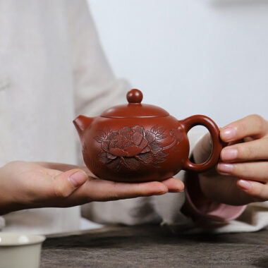Yixing Zisha Teapot [Peony Xishi] (Dahongpao – 230ml)