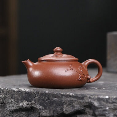 Full Handmade Yixing Zisha Teapot [Chun Hua] (Zhu Sha Zhu Ni – 180ml)