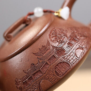 Yixing Zisha Teapot [Qiao Gai Na Piao] (Jiang Po Ni – 170ml)