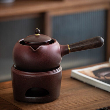 Retro Ceramic Direct Fire Teapot [Jing Hong Side Handle Pot] 700ml