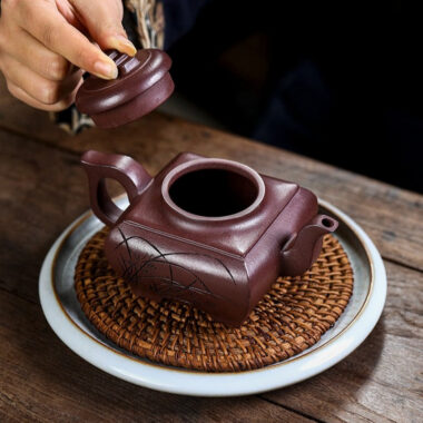 Full Handmade Yixing Zisha Teapot [Sifang Chang Le] (Zi Ni – 300ml)