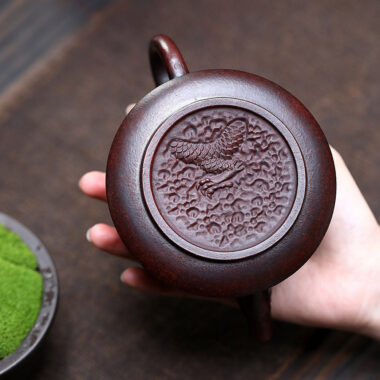 Yixing Zisha Teapot [Dragon Zhu Chu] (Tie Xie Hong Sha – 350ml)