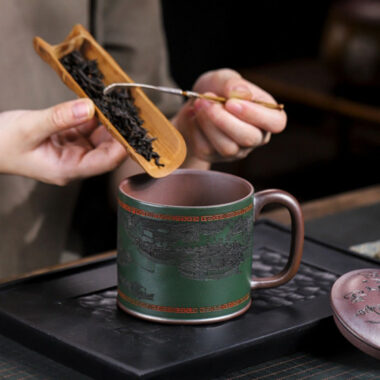 Master Handmade Yixing Zisha Tea Mug [The Great Bianjing] (Jinsha Zi Ni – 470ml)