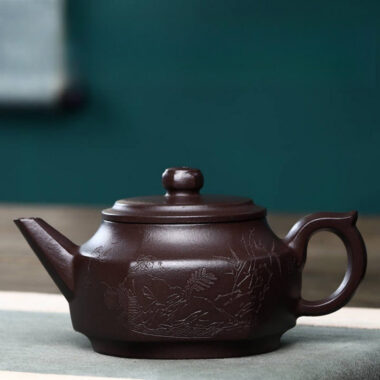 Full Handmade Yixing Zisha Teapot [Liuliu Dashun Pot] (Lao Zi Ni – 300ml)