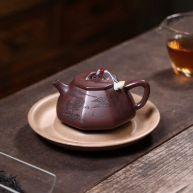 Yixing Zisha Teapot [Bafang Shanshui Shi Piao] (Zi Ni – 200ml)