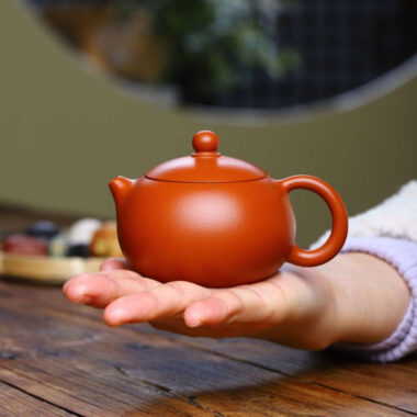 Full Handmade Yixing Zisha Teapot [Xishi Pot] (Zhao Zhuang Zhu Ni – 170ml)