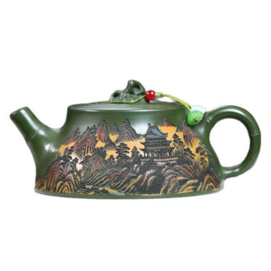 Yixing Zisha Teapot [Mountains & Rivers] (Lu Ni – 230ml)