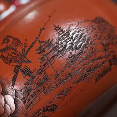 Yixing Zisha Teapot [Bird Xishi] (Dahongpao – 340ml)