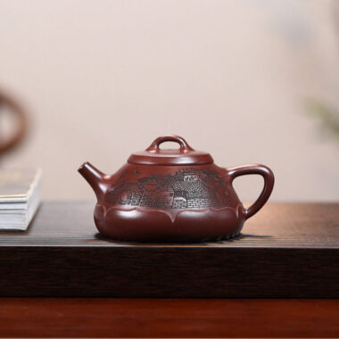 Yixing Zisha Teapot [Lotus Piao] (Long Xue Sha – 320ml)