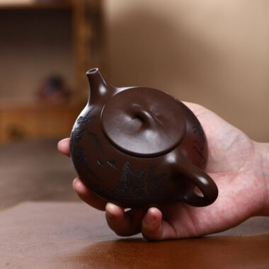 Yixing Zisha Teapot [God Rewards Jingzhou Shi Piao] (Lao Zi Ni – 220ml)