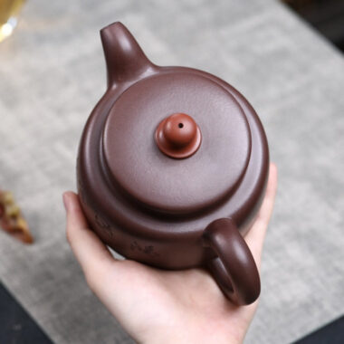 Full Handmade Yixing Zisha Teapot [Lucky & Fortune] (Zi Ni – 390ml)