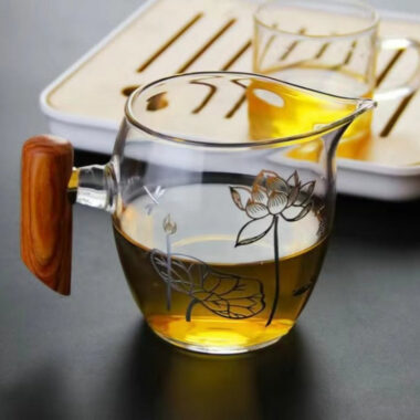 Flora Glass Fair Cup with Stainless Steel Stainer 350ml