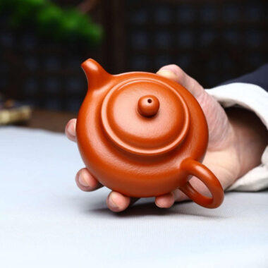 Full Handmade Yixing Zisha Teapot [Fanggu Pot] (Zhao Zhuang Zhu Ni – 160ml)